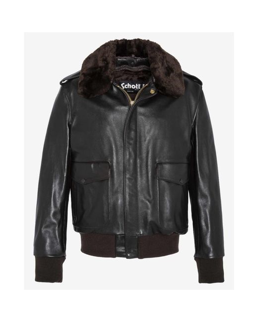 Schott Nyc Nyc Iconic A-2 Flight Jacket Made in Black for Men | Lyst UK
