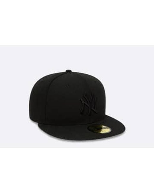 KTZ Black 59fifty New York Yankees Essential Fitted Total for men