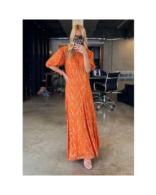 Never Fully Dressed Orange Jacquard bibi kleid