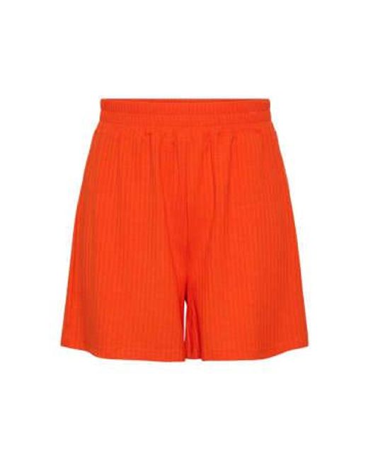 Shorts tango pckylie mandarine Pieces en coloris Orange