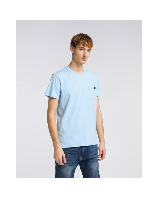 Edwin Hellblaues Taschen-T-Shirt in Blau für Herren | Lyst DE