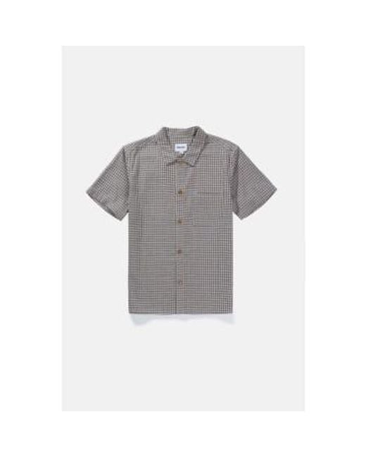 Rhythm Gray Linen Check Shirt for men