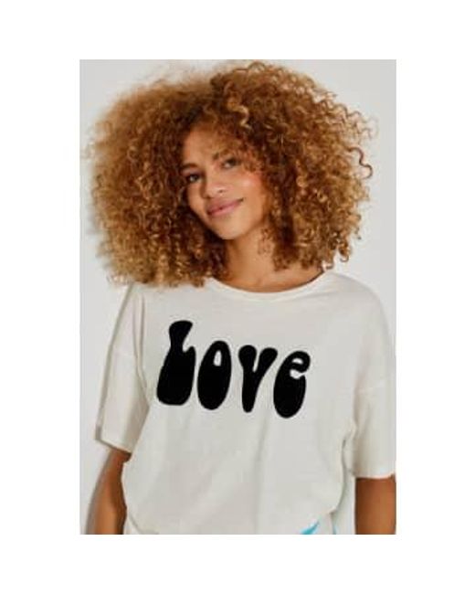 Five Jeans White Love T Shirt With Navy Xs