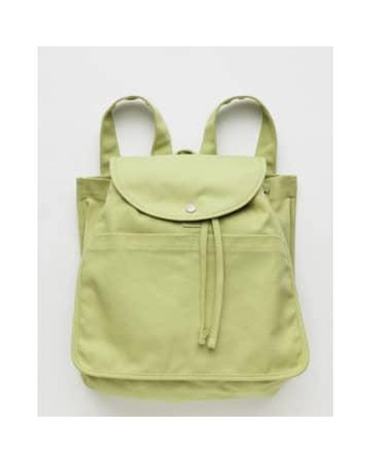 Baggu Green Drawstring Backpack Pistachio Cotton