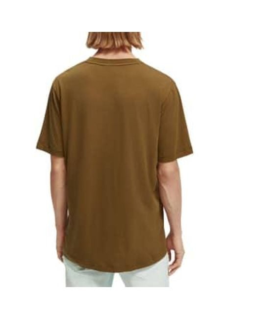 Scotch & Soda Khaki Brust Pocket T -Shirt in Green für Herren