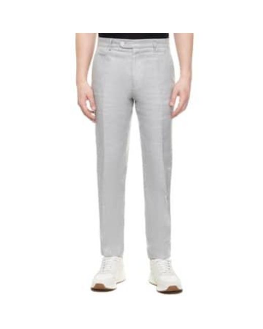 Boss Gray C-genius-242 Silver Slim Fit Trousers for men