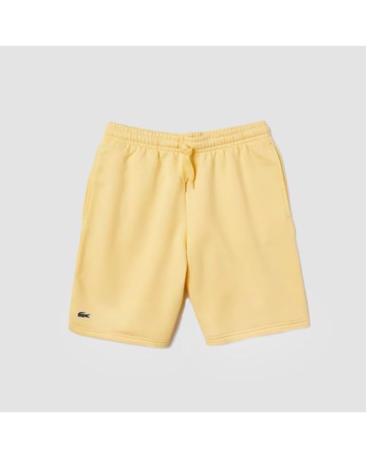 Lacoste Yellow Sport Tennis Fleece Shorts for men
