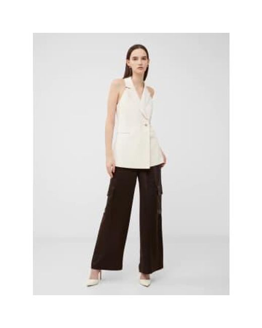 French Connection White Harrie Halter Nk Waistcoat