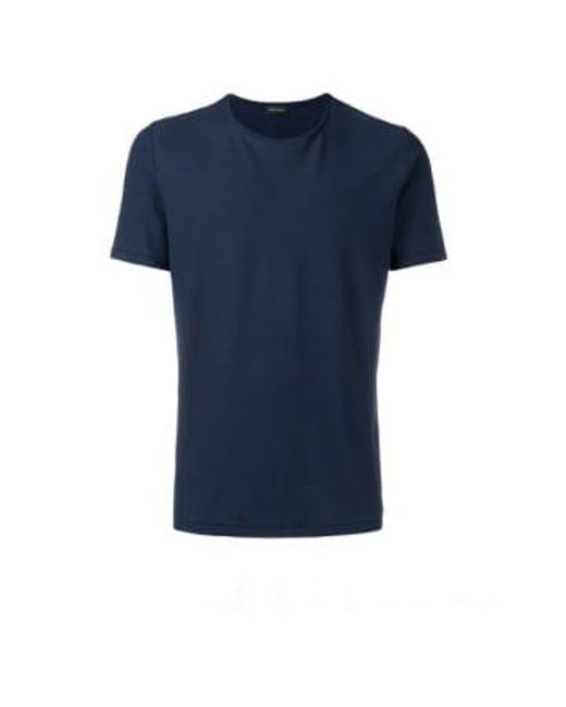 Roberto Collina Blue Short Sleeve T-shirt 52 for men