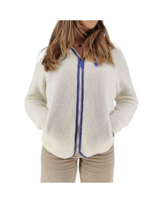 Patagonia White Retro Pile Fleece Shirt Xs