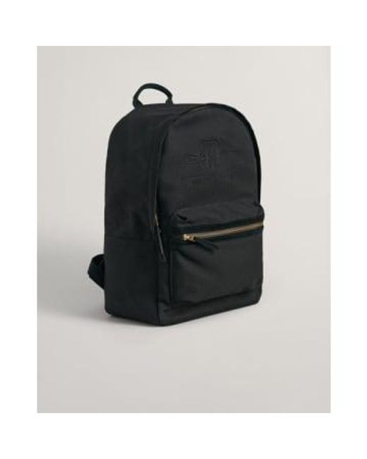 Gant Black Tonal Shield Backpack for men