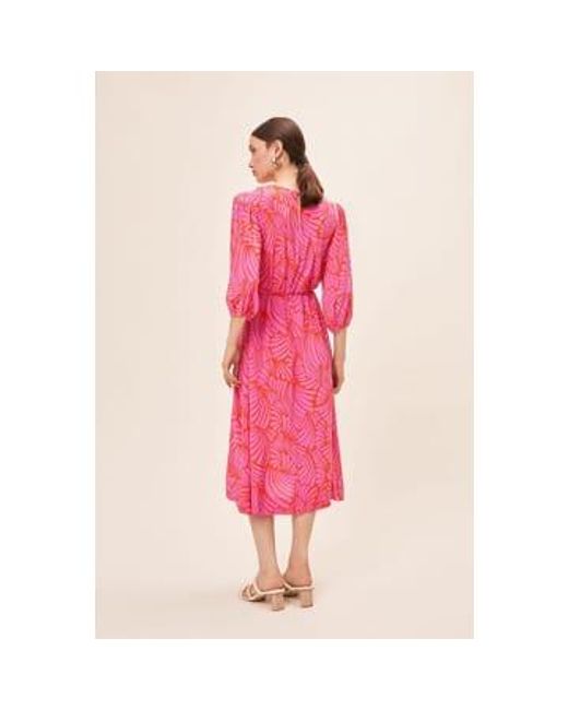 Suncoo Pink Crina Print Dress 0 /