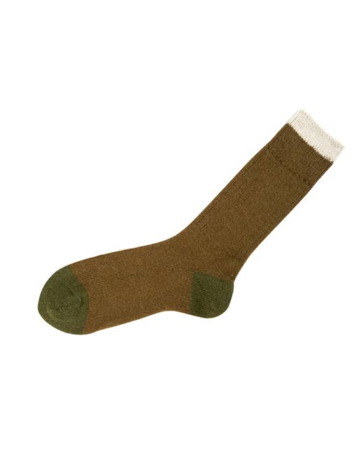 Patapaca Green Melange Army Socks for men
