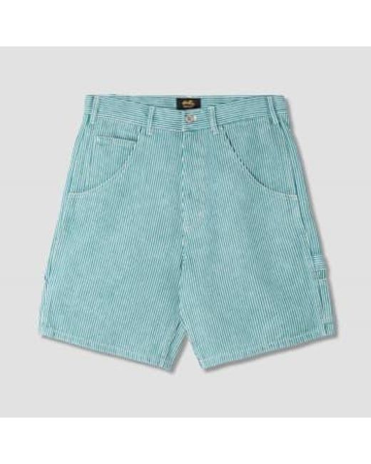 Stan Ray Blue And White Striped Shorts 30 for men