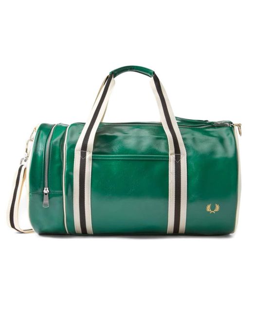 Fred Perry Green Fred Perry Classic Barrel Bag for men