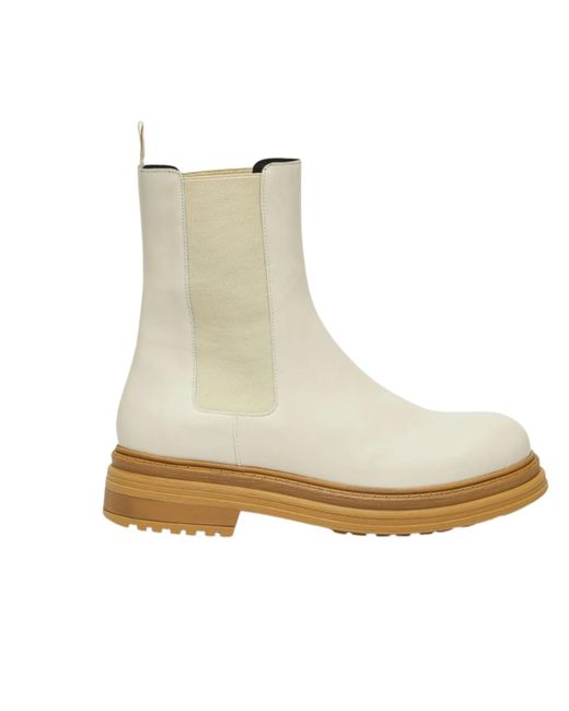 Marella Natural White Cuscino Chunky Flat Boots