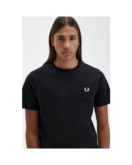 Fred Perry Black Crew Neck T-shirt M for men