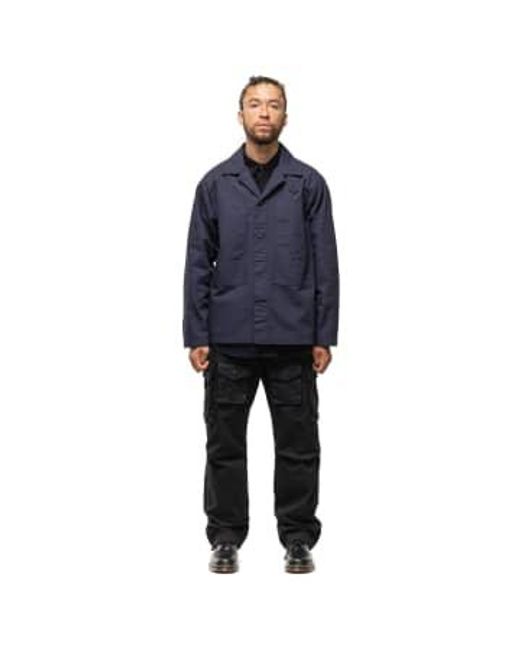 Fatigue Shirt Jacket Dark Navy Cotton Ripstop 1 di Engineered Garments in Blue da Uomo