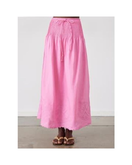 Joslin Studio Pink Vanessa Linen Maxi Skirt Dahlia 6