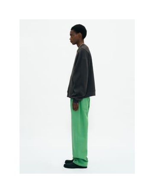 PARTIMENTO Green Stone Washing Chino Pants In for men