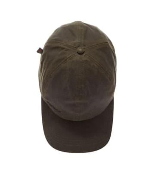 Barbour Black Sport Cap Wax Olive One Size for men