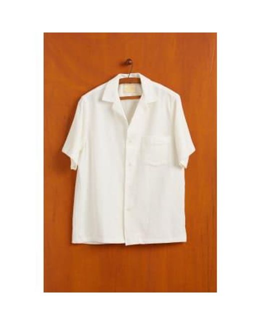 Portuguese Flannel White Pique Shirt / S for men