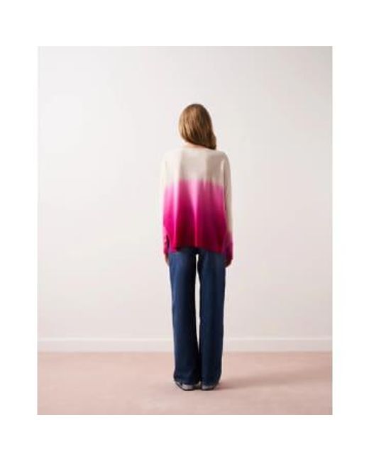ABSOLUT CASHMERE Pink Millie Sweater Dip Dye Fl S