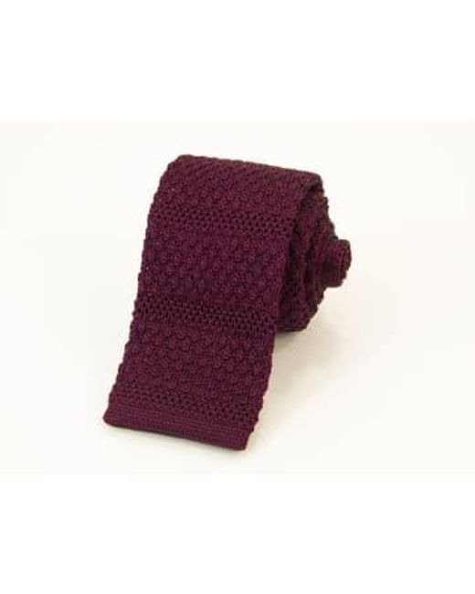 40 Colori Blue Silk Solid Textured Striped Knitted Tie Burgundy /red/green for men