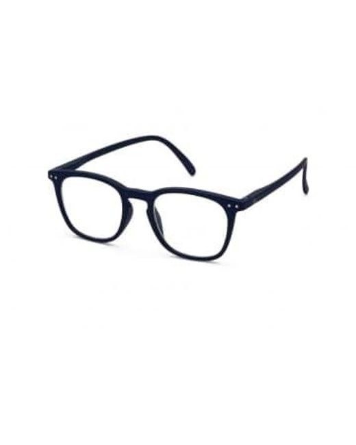 Izipizi Blue Navy #e Trapeze Reading Glasses +2.5