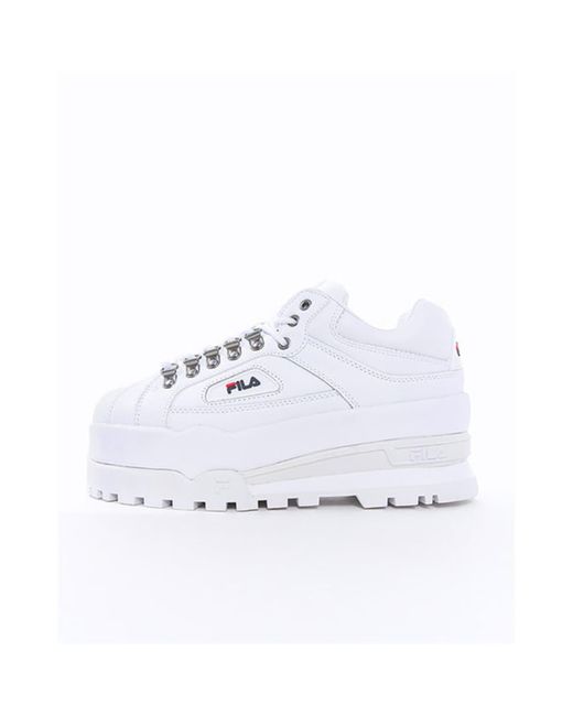 Fila Trailblazer Wedge in White | Lyst