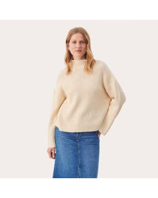 Part Two Blue Angeline Organic Cotton Knitted Pullover Dark