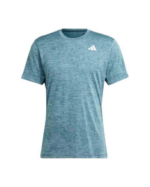 Adidas Blue T-shirt Freelift Uomo Arctic Night/light Aqua for men