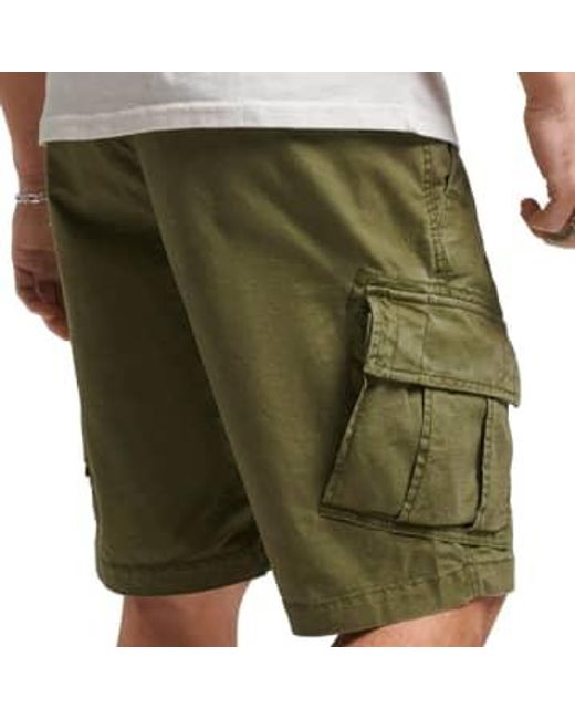 Superdry Green Vintage Core Cargo Shorts Authentic Khaki 30 for men