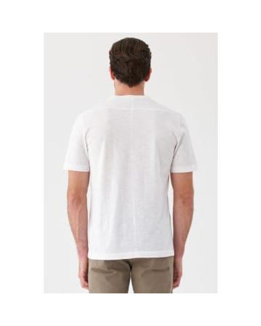 Transit White Textured Detail Cotton T-shirt Small / for men