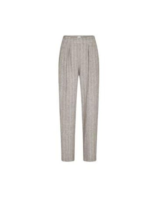 Guddi Pinstripe Trousers di Levete Room in Gray