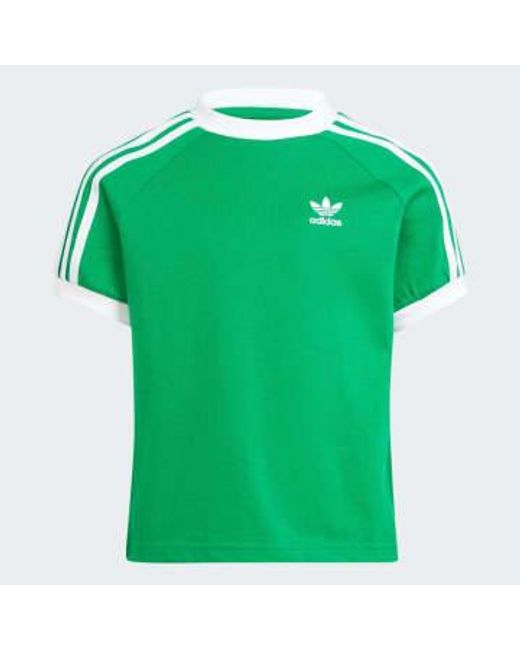 Adidas Grün 3 streifen t -shirt in Green für Herren