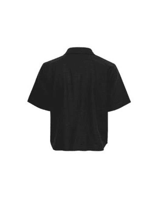Ichi Linen Mix Shirt Black 40