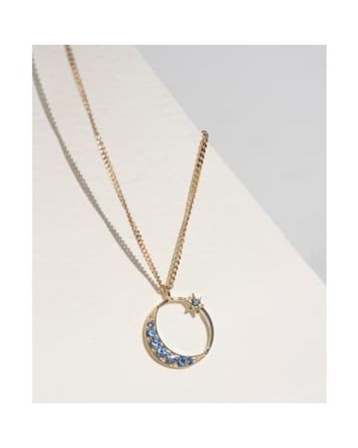 Zoe & Morgan Natural Celestia Sapphire Gold Necklace One Size