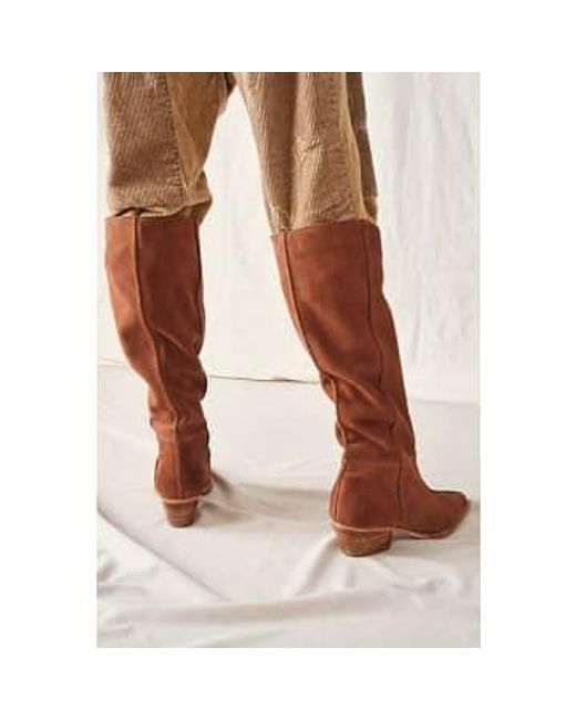 Free People Brown Sway Low Slouch Boots Tan 37