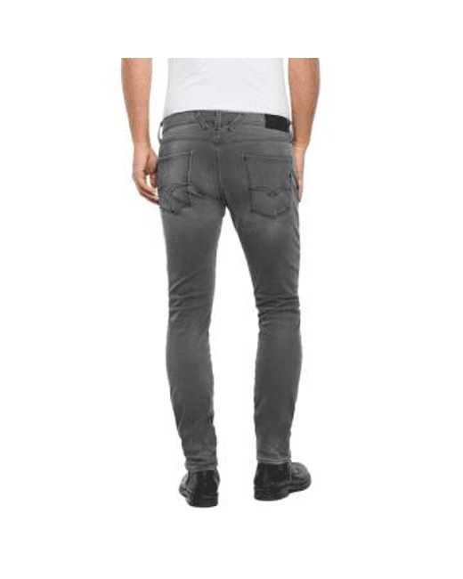 Hyperflex Jeans di Replay in Gray da Uomo