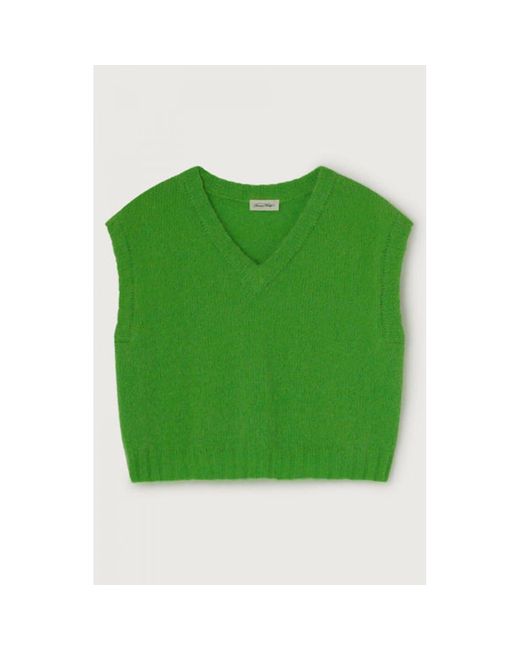 American Vintage Pinobery Knit Vest in Green - Lyst