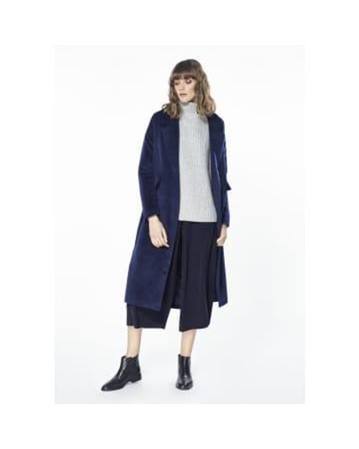 Paisie Blue Wool Coat