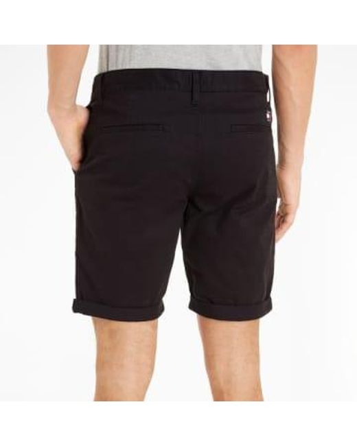 Tommy Hilfiger Black Tommy Jeans Scanton Chino Shorts for men