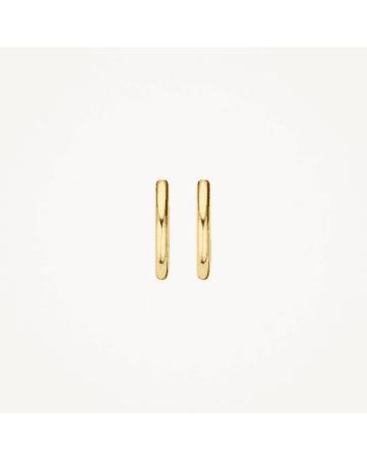 Blush Lingerie Metallic 14k Gold Clicker 11.3mm Hoop Earrings
