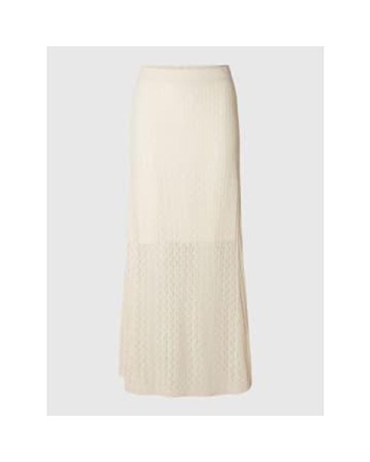 SELECTED Natural Agny Knitted Maxi Skirt Birch Xs