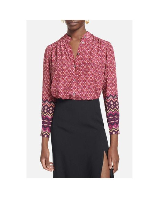 Vanessa Bruno Thomas Blouse In Multi in Red | Lyst
