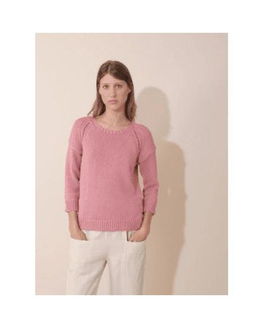 Indi And Cold Recycled Fibre Jumper In Pink di Indi & Cold
