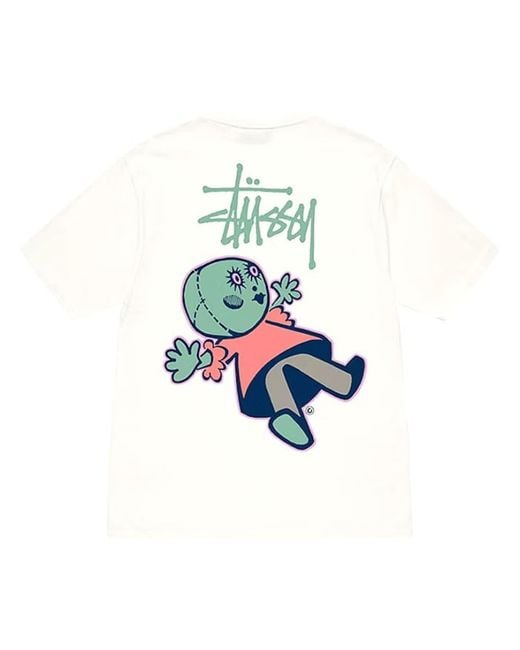 Stussy Dollie Pigment Dyed Tee Off White di Stussy in Blue da Uomo