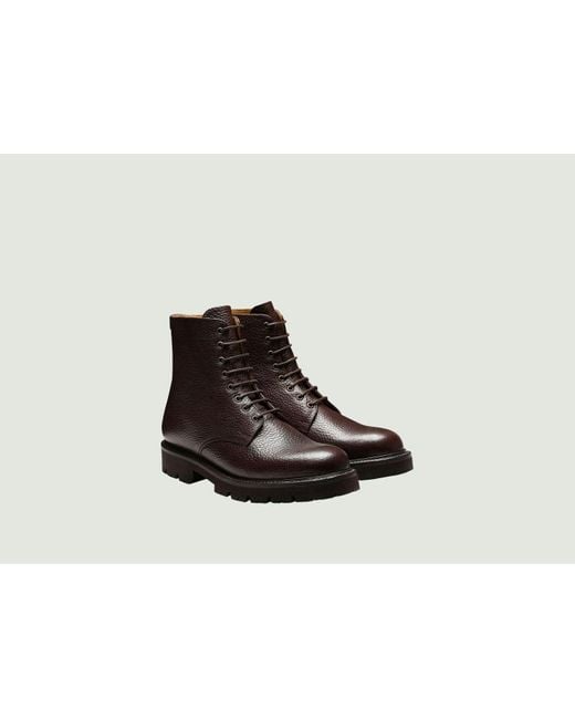 GRENSON Black Hadley Boots for men