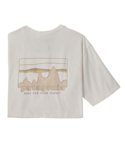 Camiseta hombre skyline organic abedul blanco Patagonia de hombre de color White